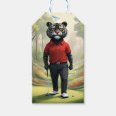 虎は森の中でゴルフをしていた。 ギフトタグ (正面)