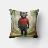 虎は森の中でゴルフをしていた。 クッション (裏面)