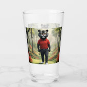 虎は森の中でゴルフをしていた。 タンブラーグラス (裏面)