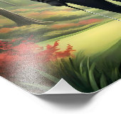 虎は森の中でゴルフをしていた。 フォトプリント            (角)