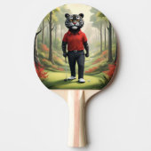 虎は森の中でゴルフをしていた。 卓球ラケット (正面)
