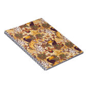 虎を伴う熱帯花柄 ノートブック (右側)