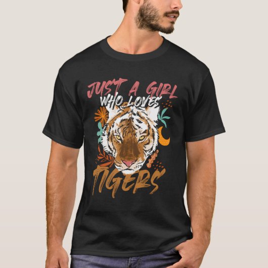 虎を愛する女の子 Tシャツ (正面)