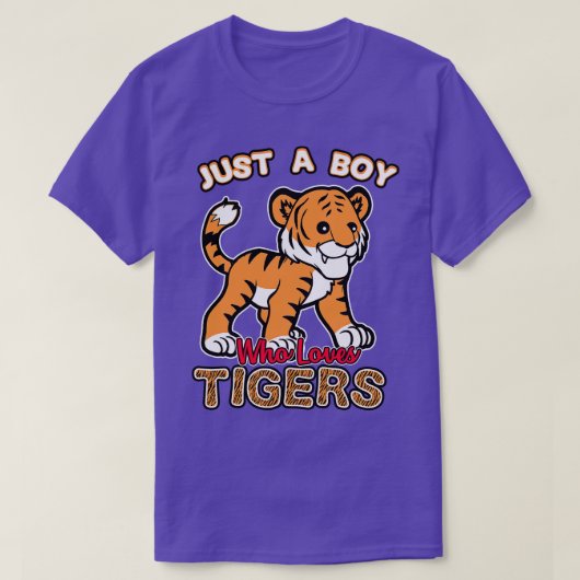 虎を愛する少年 Tシャツ (デザイン正面)