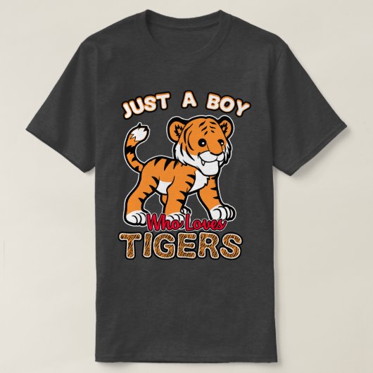 虎を愛する少年 Tシャツ (デザイン正面)