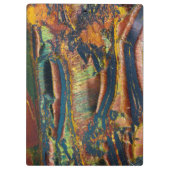 虎カラフルの目の抽象芸術 クリップボード (裏面)