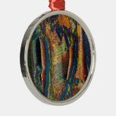 虎カラフルの目の抽象芸術 メタルオーナメント (右)