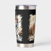 虎クール好き 保温保冷タンブラー (左面)