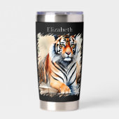 虎クール好き 保温保冷タンブラー (正面)