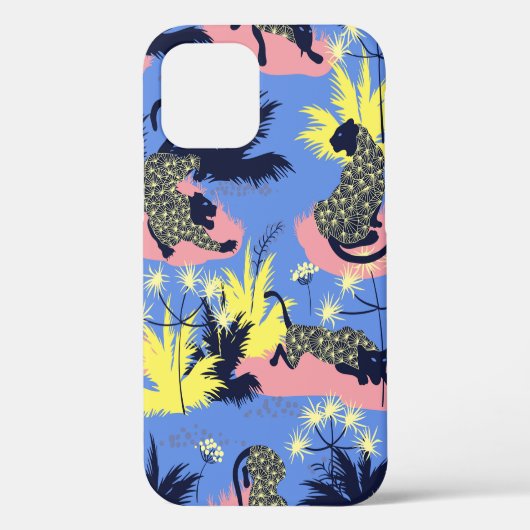 虎ヒョウ柄幾何スタイルデザイン Case-Mate iPhoneケース (裏面)