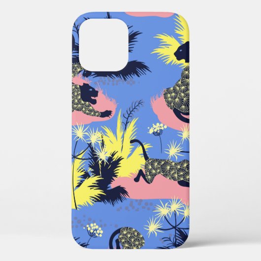 虎ヒョウ柄幾何スタイルデザイン Case-Mate iPhoneケース (裏面)