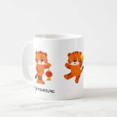 虎中国のの年 |カスタム年と名前マグ コーヒーマグカップ (正面左)