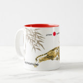 虎中国のの年 |カスタム年と名前 ツートーンマグカップ (正面左)