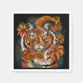 虎中国のの年 スタンダードカクテルナプキン (正面)