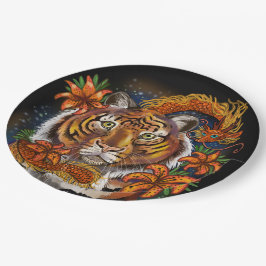 虎中国のの年 ペーパープレート