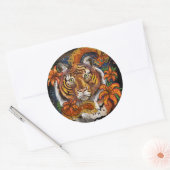 虎中国のの年 ラウンドシール (封筒)