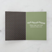 虎付きおもしろい老人誕生日カード カード (内部)