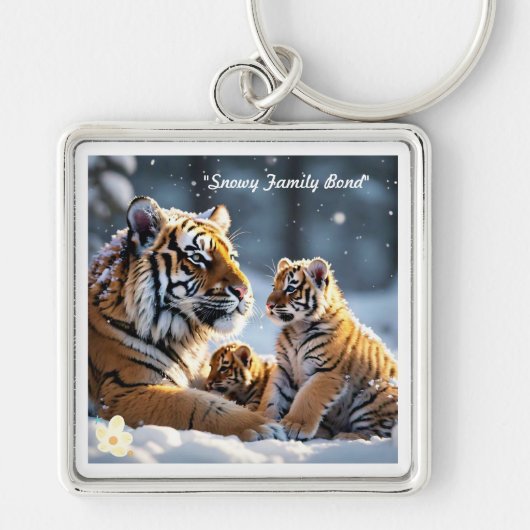虎凍ってい喜びの時 キーホルダー (正面)