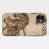 虎図、若冲のトラ、Jakuchūの日本芸術 Case-Mate iPhoneケース (裏面(横))