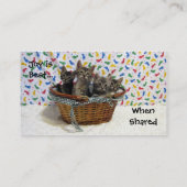 虎猫のバスケット – RAOKカード(名刺サイズ) 名刺 (裏面)