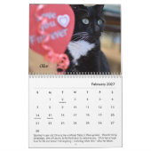 虎猫の場所のカレンダー カレンダー (2月 2027)