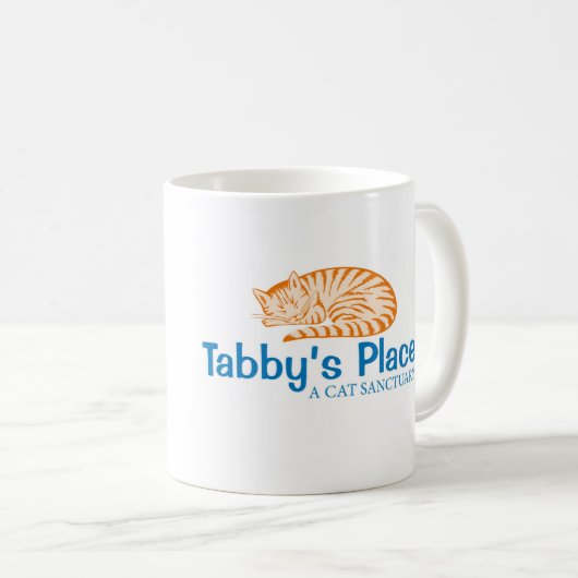 虎猫の場所のマグ コーヒーマグカップ (正面右)