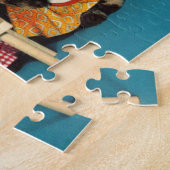 虎猫の子猫シェフと虎猫の子猫アシスタント ジグソーパズル (側面)