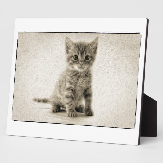 虎猫の子猫 フォトプラーク (側面)