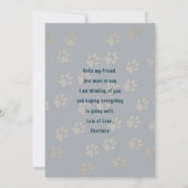 虎猫キットン考えズ・オブ・ユー・メッセージ・カード 招待状 (裏面)