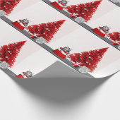 虎猫キティキャットクリスマス ラッピングペーパー (角)