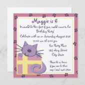 虎猫トゥーンキッテンパーティー 招待状 (正面/裏面)