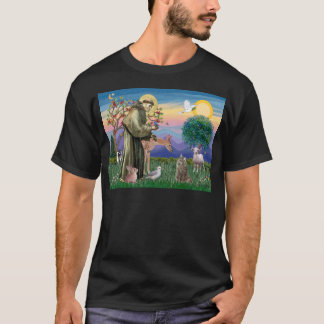 虎猫ノルウェーフォレストキャットセントフランシス Tシャツ