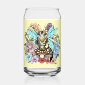 虎猫フェアリー猫キノコフローラ ガラス缶 (正面)