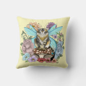 虎猫フェアリー猫キノコフローラ クッション (裏面)