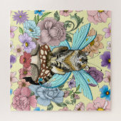 虎猫フェアリー猫キノコフローラ ジグソーパズル (横)