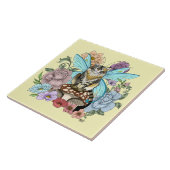 虎猫フェアリー猫キノコフローラ タイル (側面)