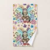 虎猫フェアリー猫キノコフローラ バスタオルセット (ハンドタオル)