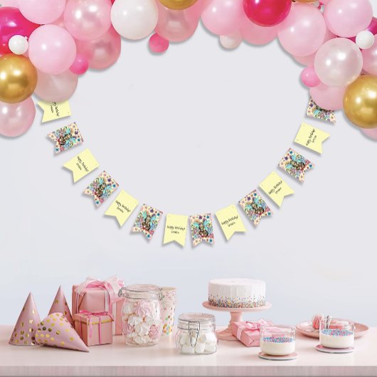 虎猫フェアリー猫キノコフローラ バンティングフラッグ