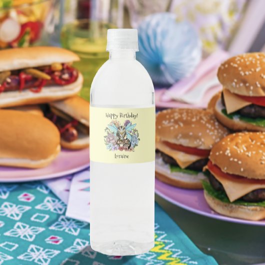 虎猫フェアリー猫キノコフローラ ペットボトルラベル