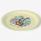 虎猫フェアリー猫キノコフローラ ペーパープレート (アングル)