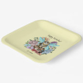 虎猫フェアリー猫キノコフローラ ペーパープレート (傾斜あり)