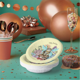 虎猫フェアリー猫キノコフローラ ペーパーボウル