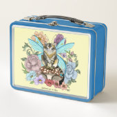 虎猫フェアリー猫キノコフローラ メタルランチボックス (正面)