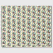 虎猫フェアリー猫キノコフローラ ラッピングペーパー (フラット)