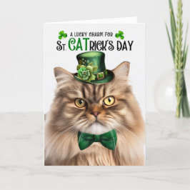 虎猫ペルシャ猫ラッキーチャームセントキャットリックの日 シーズンカード