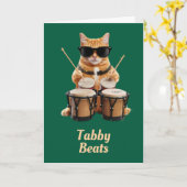 虎猫ボンゴプレーヤー カード (黄色い花)