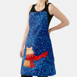 虎猫ラブスノー エプロン