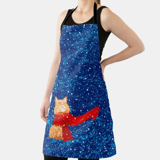 虎猫ラブスノー エプロン (インサイチュ)