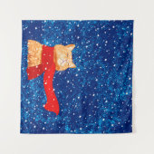 虎猫ラブスノー タペストリー (正面(横))