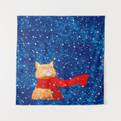 虎猫ラブスノー タペストリー (正面)